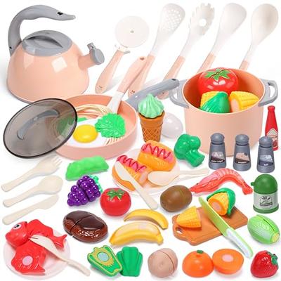 Shimirth Pretend Play Kitchen Accessories Playset, 38Pcs Kids Play Kitchen  Toys with Play Pots and Pans