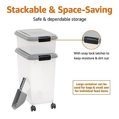 65 Qt. Airtight Pet Food Storage Bin in Clear