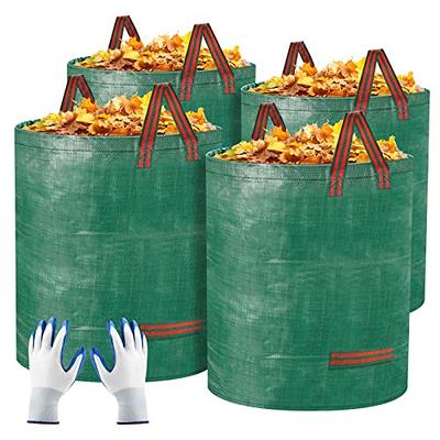 Leaf Bags, 2-Pack 132 Gallon Large Heavy Duty Reusable Yard Waste Bags with  Hand