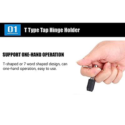 QISF Adjustable T-Handle Ratchet Tap Holder Wrench Set + 5Pcs Titanium  M3-M8 Machine Screw Thread Metric Plug Taps(Wrench 10 Long)