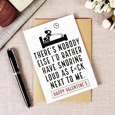 TQDaiker Funny Valentines Day Card for Boyfriend Husband, Dog Valentines Day from Girlfriend Wife, Happy Valentine’s Day for Him Her