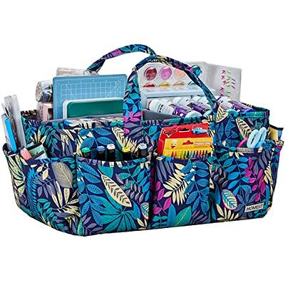 HOMEST Craft Organizer Tote Bag with Multiple Pockets, Storage Art Caddy  for Scrapbooking, Crafts Supply Carrier for Tools, Floral - Yahoo Shopping