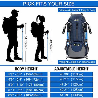 Esup Trekking Poles for Hiking Collapsible Aluminum Alloy 7075 Hiking Poles  2pc Pack Adjustable Quick Lock for Camping, Hiking, Outdoor(Blue) - Yahoo  Shopping