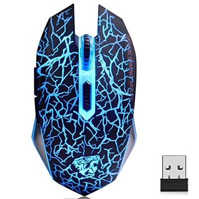 X5 Wireless Gaming Mouse with Tri-Modes BT 5.1/2.4Ghz/USB-C,Lightweight  49g,PAW3212 Optical Sensor,Rechargeable Battery,RGB LED Honeycomb Mice for