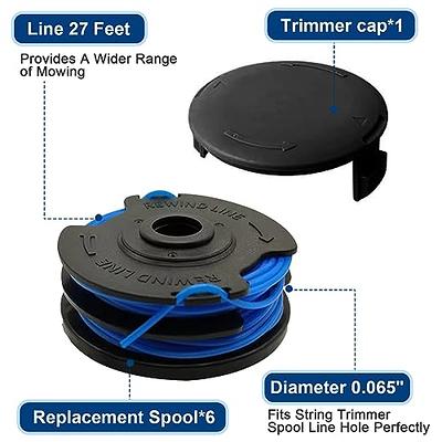 Trimmer Line Replacement Spool, Autofeed 30 Ft, 0.065-Inch, 2-Pack