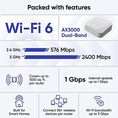 Wyze AX3000 Dual-Band Wi-Fi 6 Mesh Router System, Covers up to 3000 Sq. Ft,  100+ Devices, Replaces Router and Extender, Supports Wired Backhaul, 2x 1  Gbps Ports per router - 2 Pack - Yahoo Shopping