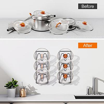 Home Basics Wall or Cabinet Mount Lid Rack