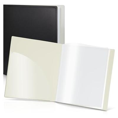 Dunwell Binder with Plastic Sleeves 60-Pocket (1 Pack, Black) - Presentation Book, 8.5 x 11 Portfolio Folder with Clear Sheet Protectors, Displays 120