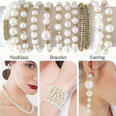 ZIQON 1000Pcs Pearl Beads for Bracelets Making, Pearl Beads for Jewelry  Making for Adults, Silver Bracelet Beads DIY Kit, Silver Spacer Beads for