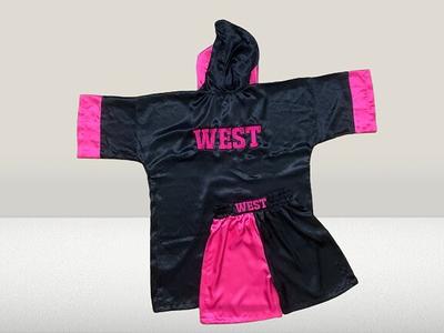 K3-CUSTOM Made Satin Baby Boxing Robe Trunk Set Boxing Outfit Personalized  Baby Boxer Outfit Boxer Costume Little Fighter Outfit Boxing 