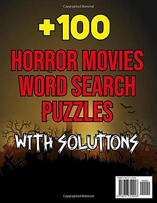 Horror Movie Word Search: Under 5 Dollars Word Search Puzzle Book for  Adults Halloween Fun - Yahoo Shopping