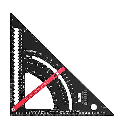 GOOFFY Precision Woodworking Tools Ruler Angle Ruler Ruller Rafter Square  7/12 inch Metric Triangular Measuring Ruler Woodworking Speed Triangle  Angle