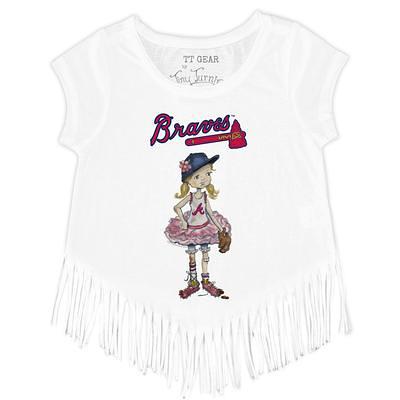 Tiny Turnip Atlanta Braves Youth White Lucky Charm T-Shirt