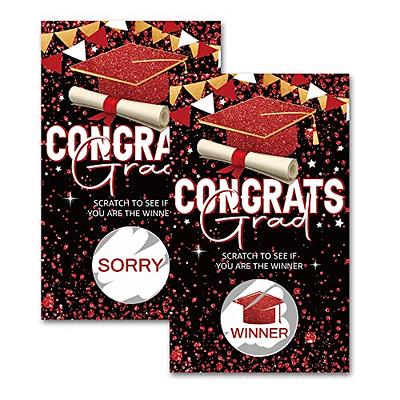 Graduation Party Game Class of 2024: Scratch Off Cards- 28 Cards (3 Winners)