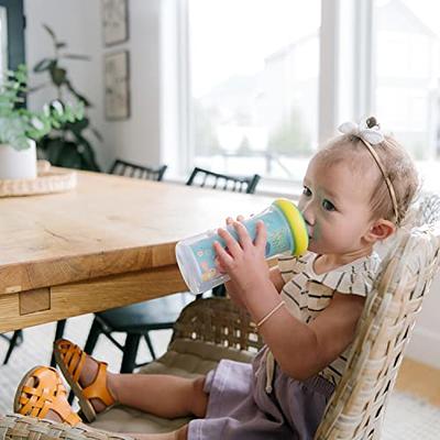 The First Years GreenGrown Reusable Spill-Proof Straw Toddler Cups - Blue - 3pk/10oz