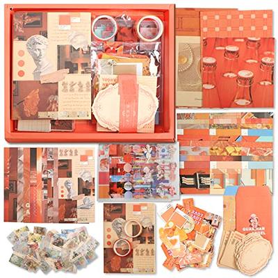 200PCS Vintage Scrapbooking Supplies Pack, Aesthetic Scrapbook