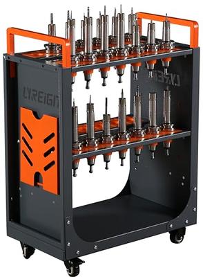 Tool Cart 40 Taper Tool Holder CNC Tool Cart 35 Capacity CAT40 BT40 Service Carts  with Wheels Heavy Duty (BT40 35 Capacity)