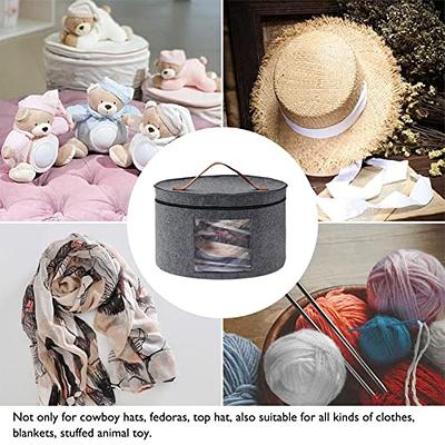 Hat Box Organizer Round Travel Hat Boxes Foldable Hat Storage Bag With  Dustproof Lid Large Hat Stor