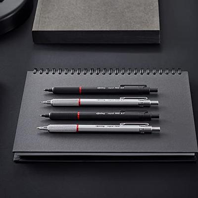 ROtring Rapid Pro Mechanical Pencil HB 0.5 MM Lead Propelling Pencil  Reduced Lead Breakage Silver Chrome Full-Metal Barrel