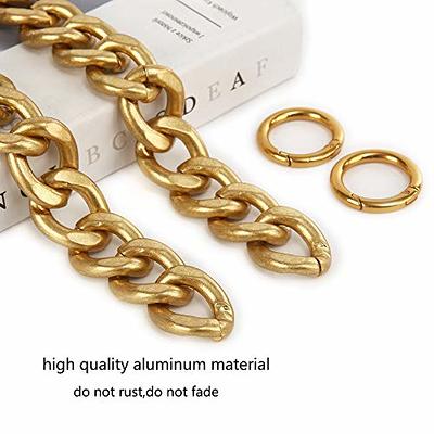 Yuronam 4 Different Sizes Flat Purse Chain Iron Bag Link Chains Shoulder  Straps Chains with Metal Buckles Hook for Replacement, DIY Handbags Crafts
