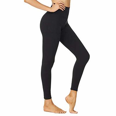 Fullsoft 3 Pack Womens Leggings High Waisted Yoga Pants - Black+White+Dark  Grey / S/M