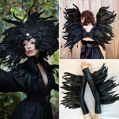 1 Yard Black Rooster Feathers