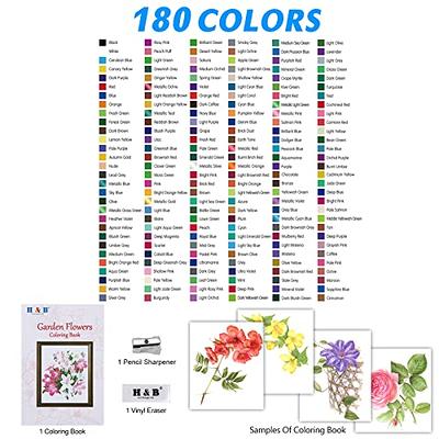 H & B 180 Colored Pencils for Adult Coloring, Drawing Art Supplies Kit for  Artists Adults