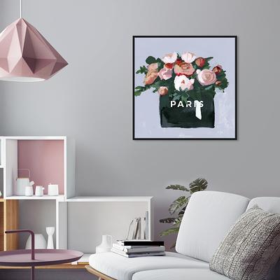 Oliver Gal 'Parisian Flower Bag' Floral and Botanical Wall Art Framed Canvas  Print Florals - Pink, Black - Yahoo Shopping