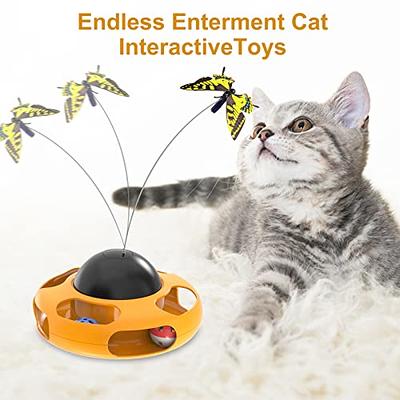 Blue Interactive Indoor Windmill Cat Toy with Catnip and Bells