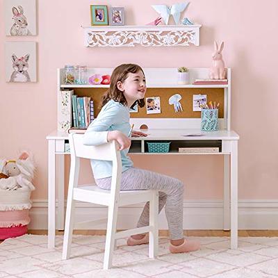 Lil' Jumbl Toddler Wooden Study Desk and Chair Set, Home School Learning  Workstation with Writing Table, Storage Drawer, Tabletop Organizer &  Hanging