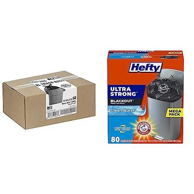 Hefty Ultra Strong Tall Kitchen Trash Bags, Blackout, Clean Burst, 13 Gallon,  80 Count