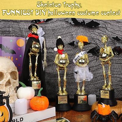 6X Halloween Best Costume Skeleton Trophies, Halloween Skull Party