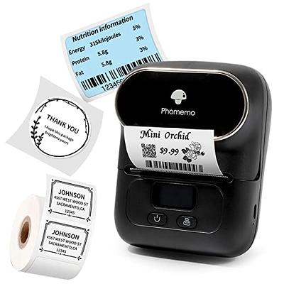 Phomemo M110 Label Maker Portable Bluetooth Thermal Mini Printer Apply to  Labeling, Office, Cable, Retail, Barcode, Compatible with Android & iOS