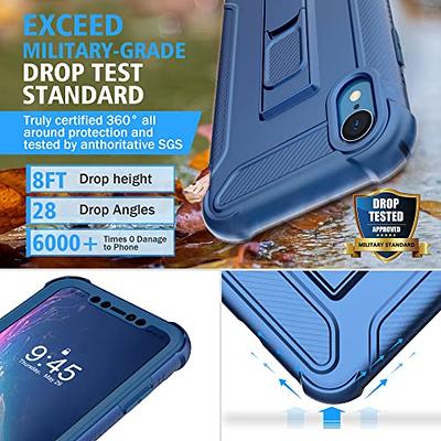 Designed for iPhone 12 Case,ORETech Designed for iPhone 12 Pro Case with 2  x Tempered Glass Screen Protector 360°Fully Protection Hard PC Soft TPU