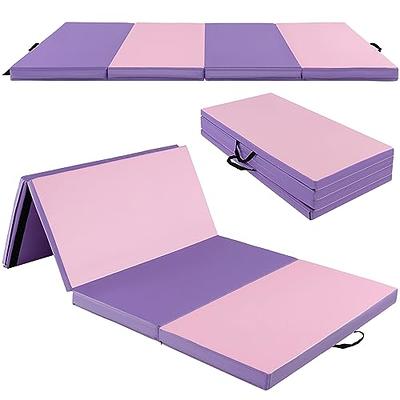 4ft x 4ft x 4in Bi-Folding Gymnastic Tumbling Mat with Handles and