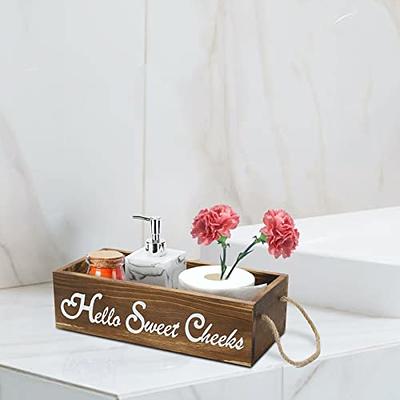 Dracelo Bathroom Decor Box Basket Bathroom Behind Toilet Top