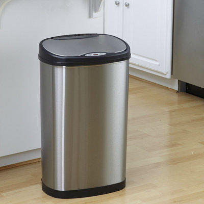 Nine Stars 13-Gallon & 3-Gallon Stainless Steel Trash Can Set 