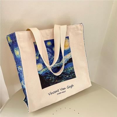 Van Gogh Almond Thick Canvas Tote Bag