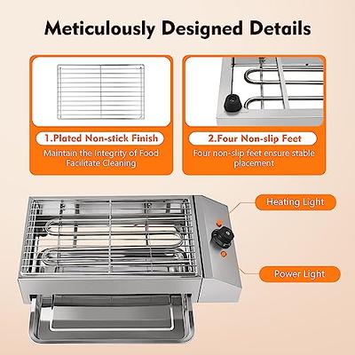 Commercial 1800W Electric Indoor Grill, Smokeless Grill Barbecue Oven Grill  Stainless Steel For BBQ Equipment with Extra-Large Drip Tray 122° F-572° F  - Yahoo Shopping