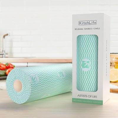 KitchLife Reusable Bamboo Paper Towels with Oil-Water Separation  Technology, 1 Roll = 10 Months Supply, Washable and Recycled Paper Rolls,  Eco Friendly, Jungle Green - Yahoo Shopping