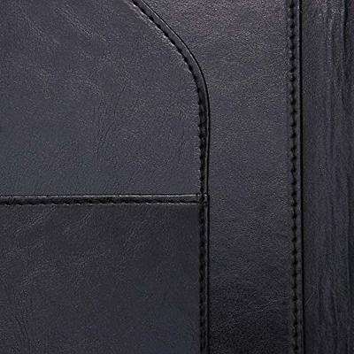 Padfolio Portfolio Resume Folder with Pocket Premium Faux Leather Interview  Writing Legal Pads for Document Organizer Portfolio Card Holder Black