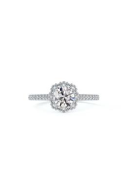 De Beers Forevermark Floral Halo Diamond Necklace 18K