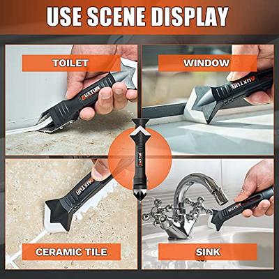 AUXTUR Silicone Caulking Tool, 3 in 1 Caulking Finishing Tool Kit(Stainless  Steelhead), Scraper Tool, Grout Removal Tool, Caulk Remover for Bathroom,  Kitchen, Floor, Window, Sink Joint, Frames Seal - Yahoo Shopping