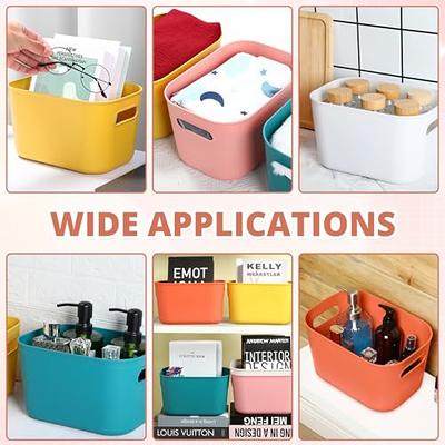 Tioncy 10 Pcs Plastic Storage Bins Multiple Color Small Containers