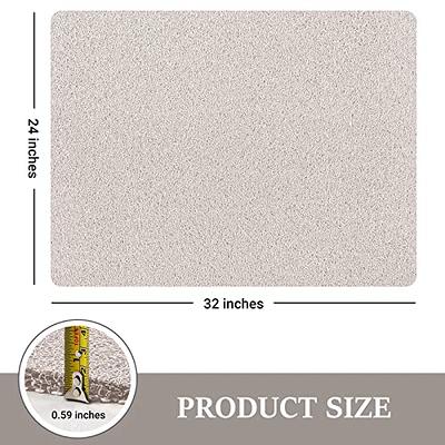 LuxStep Shower Mat Bathtub Mat,24x16 inch, Non-Slip Bath Mat with Drain,  Quick Drying PVC Loofah Bathmat for Tub,Shower,Bathroom (Phthalate  Free,Grey)