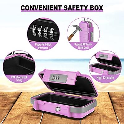HUANLANG Portable Safe Lock Box with Combination Lock Mini Beach Travel  Safe Waterproof Small Lockable Box with Removable Wire Rope Combination  Safe Box for Dorm,Travel,Beach,Hotel,Car,Home,Office - Yahoo Shopping