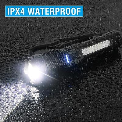 Rechargeable LED Flashlights High Lumen,300,000 Lumens Super Bright  Flashlight,Powerful Flash Light 7 Modes with COB Work Light IPX7 Waterproof  for