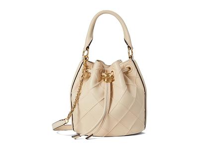 Shop Tory Burch Mini Fleming Soft Quilted Leather Bucket Bag