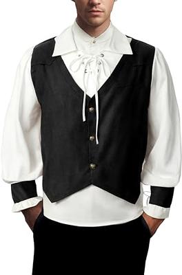 Mens Plus Size Linen Pirate Shirt Vampire Renaissance Victorian
