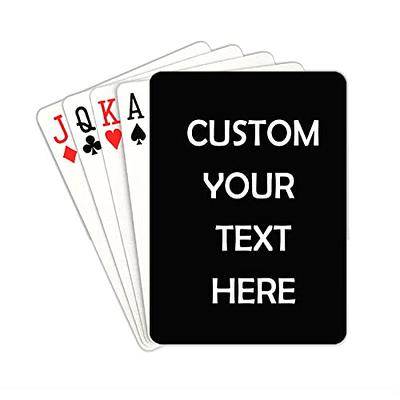 Black Playing Cards Custom Playing Cards with Photo Personalized Playing  Cards with Text Picture Customized Deck of Playing Cards for Birthday Party  Favors Blank Poker Cards Gifts for Family - Yahoo Shopping